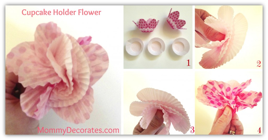Cupcake Holder Flower Pink