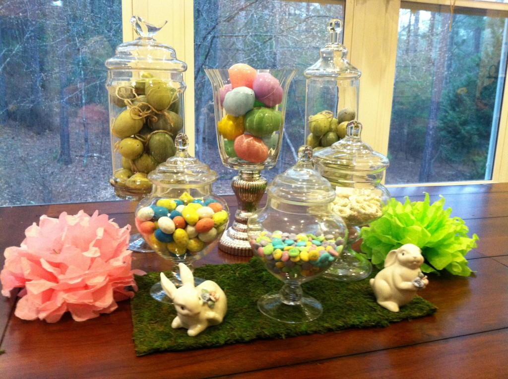 Easter Apothecary Jars - MommyDecorates.com