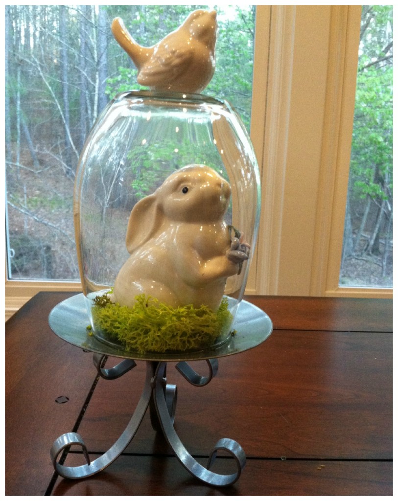 Glass And Bunny Decoration