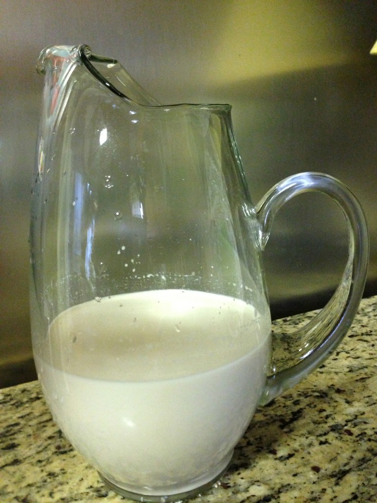 Homemade almond milk